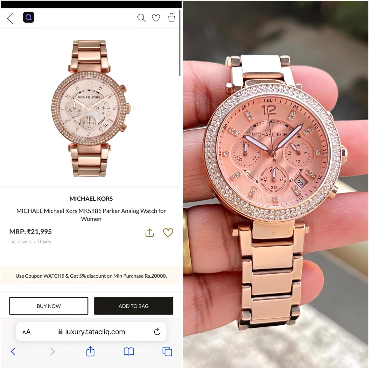MICHAEL KORSS PARKER ROSE GOLD FOR HER - Image 3