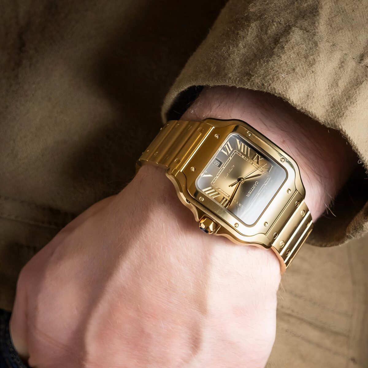 CARTIERR SANTOS GOLD FOR MEN'S - Image 1