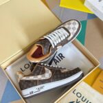 NIKEE AIRFORCE 1 X LOUIS VUITTTON BROWN SEMI UA - Image 2