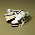 NIKEE AIR JORDAN 1 LOW COCONUT MILK BLACK MUSLIN - Image 3