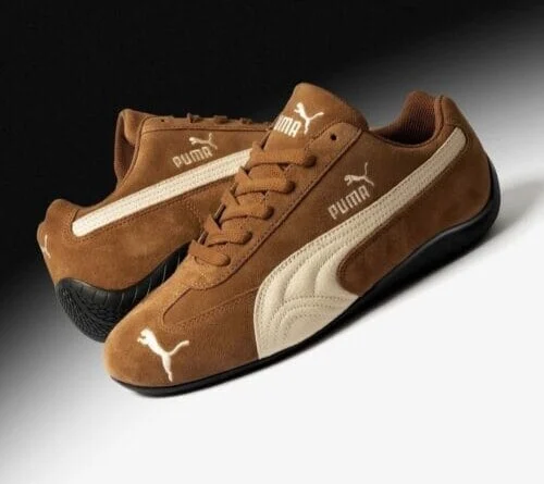 Low-Profile Racing Sneakers - Coffee & Ivory - view 4