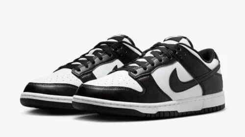 Low-Top Leather Sneakers - Panda