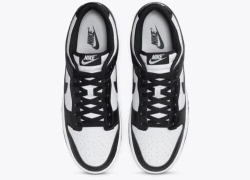 Low-Top Leather Sneakers - Panda - view 3
