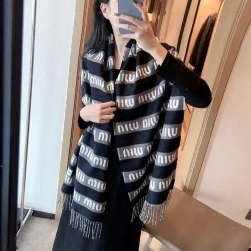 Reversible Wool-Cashmere Stole - Unisex - view 3