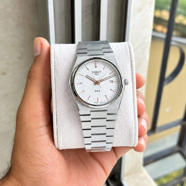 40mm Rose Gold White Dial Men’s Watch